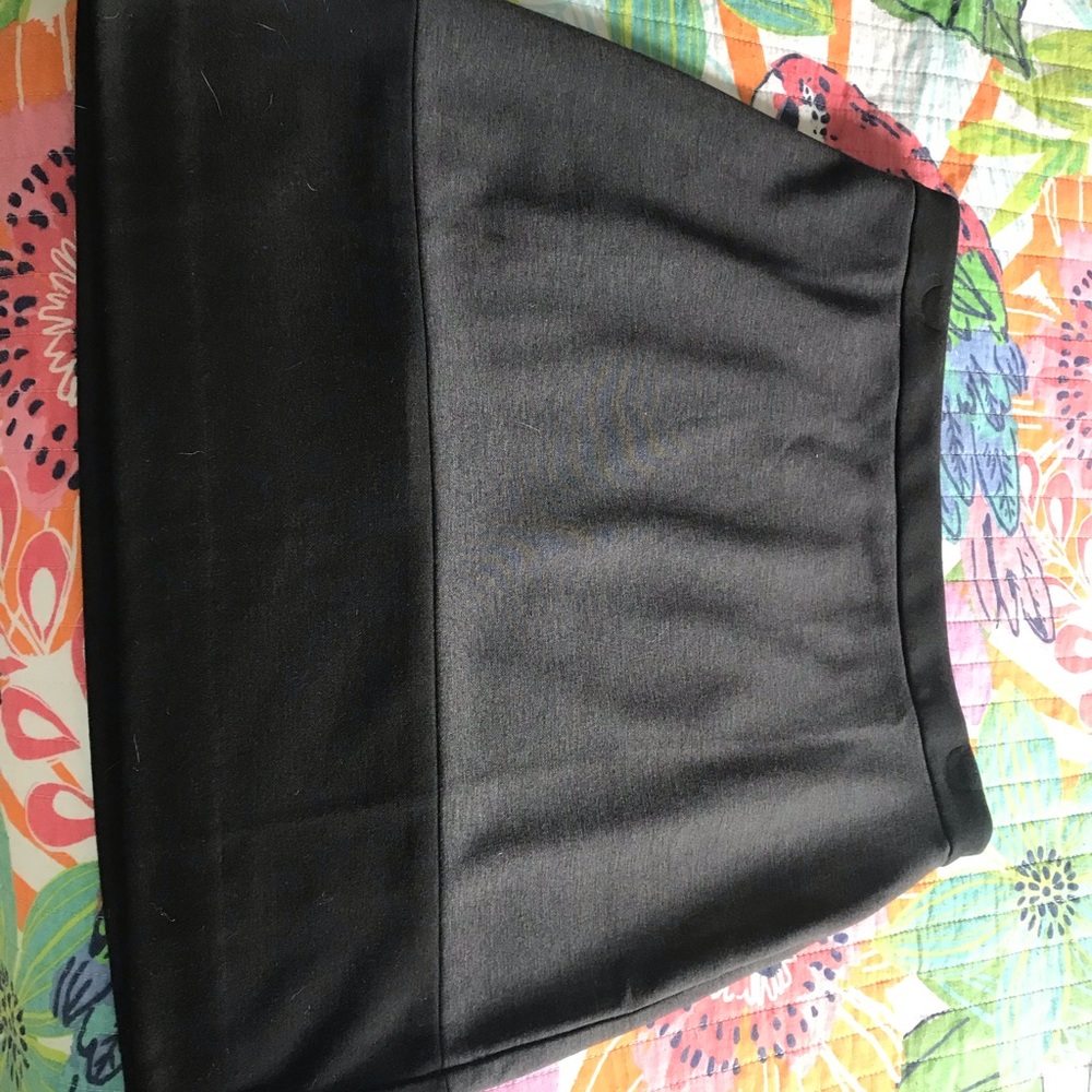 Loft black and grey color block skirt